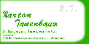 marton tanenbaum business card